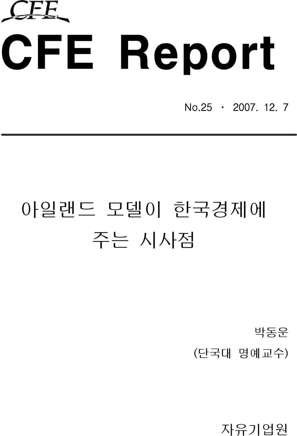 7 아일랜드 모델이 한국경제에