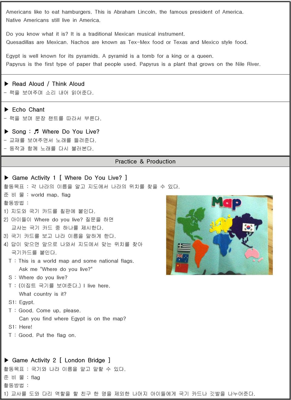 A pyramid is a tomb for a king or a queen. Papyrus is the first type of paper that people used. Papyrus is a plant that grows on the Nile River. Read Aloud / Think Aloud - 책을 보여주며 소리 내어 읽어준다.