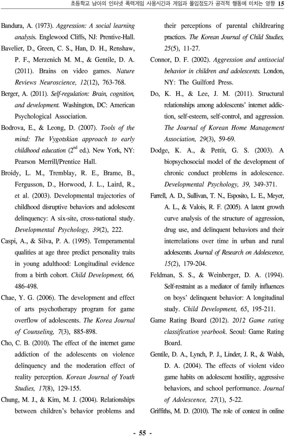 Washington, DC: American Psychological Association. Bodrova, E., & Leong, D. (2007). Tools of the mind: The Vygotskian approach to early childhood education (2 nd ed.). New York, NY: Pearson Merrill/Prentice Hall.