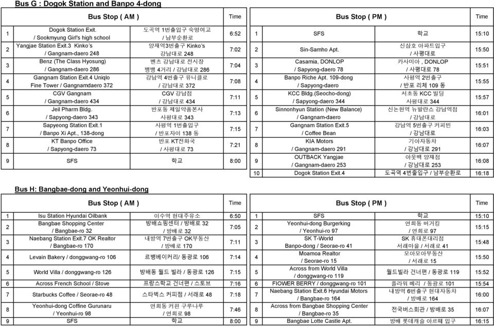 / Gangnam-daero 강남대로 / 사평대로 :0 Benz (The Class Hyosung) 벤츠 강남대로 전시장 Casamia, DONLOP 카사미아, DONLOP :0 / Gangnam-daero 뱅뱅 거리 / 강남대로 / Sapyong-daero / 사평대로 : Gangnam Station Exit.