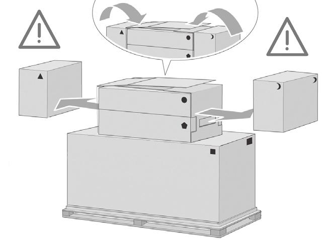 Dengan hati-hati lipat kedua penutup samping ke atas kotak seperti ditunjukkan, kemudian keluarkan kedua kotak di samping. Remove the 2 lids.