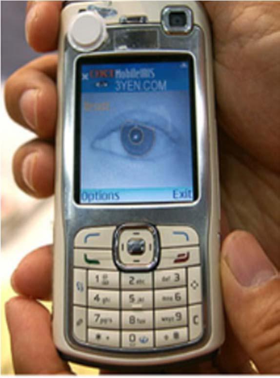 OKI mobile iris scanner: 2007 Basic feature: Generate/Compare iris data, Encrypt iris