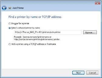 The printer that I want isn t listed ( 원하는프린터가목록에없습니다 ) 를누르면 Searching