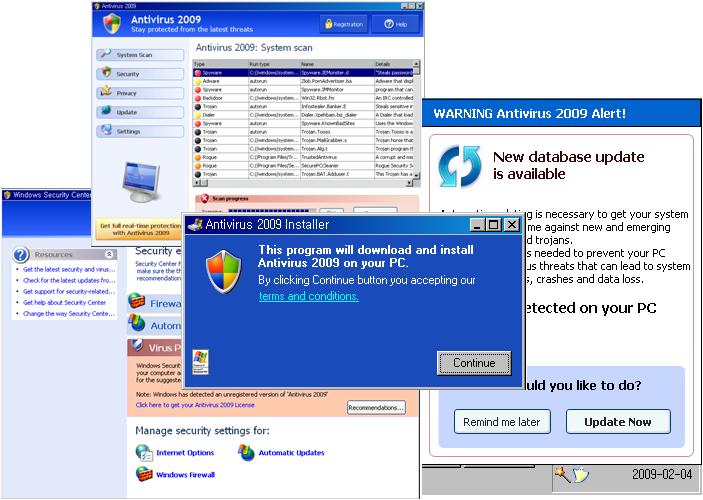 [ 그림 1-6] 안티바이러스 2009(Antivirus2009) 2) 토렌트 (Torrent) 공유파일을통한가짜백신설치유도토렌트 (Torrent)