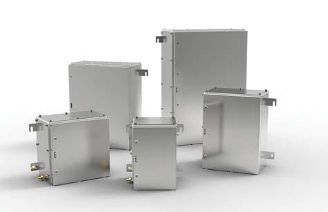 IECEx, ATEX, KCs Steel & Stainless Steel EX Enclosure 스틸 & 스테인리스스틸방폭박스 The steel/stainless EX range have five different models. Each model has two different depths: 0mm and 00mm (Total sizes).