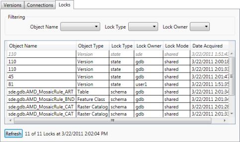 7. Enterprise Geodatabase 설치및사용 (3) 지오데이터베이스의 lock