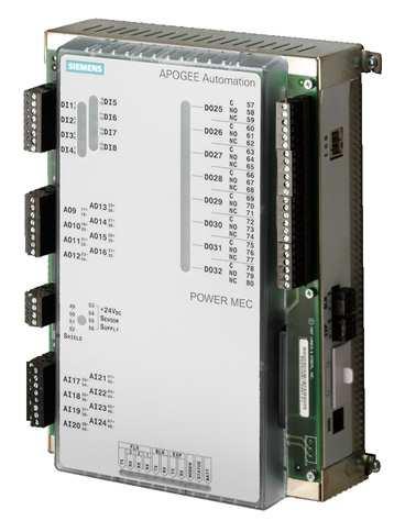 Power MEC Controller 고정형 I/O 옵션에따른다양한모델 : BACnet /IP 연결 RS-485 ALN 지원 TCP/IP Ethernet ALN 지원 BACnet/IP
