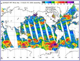 第 37 卷第 11 號, 2009. 11 QuilkSCAT 위성데이터를이용한한반도주변의해상풍력자원평가 1123 (a) Ascending scene (b) Descending scene Fig. 1. Visualization of wind speed in May 5 2009 데이터저장은하루중가장나중에측정된자료를대표값으로저장한다.