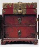26,0 22,5 33,0ÒÏ Red Lacquered Beauty Cabinet 19th C.
