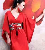 POD0018 Kimono mini dress-1 우키요에기모노3color black