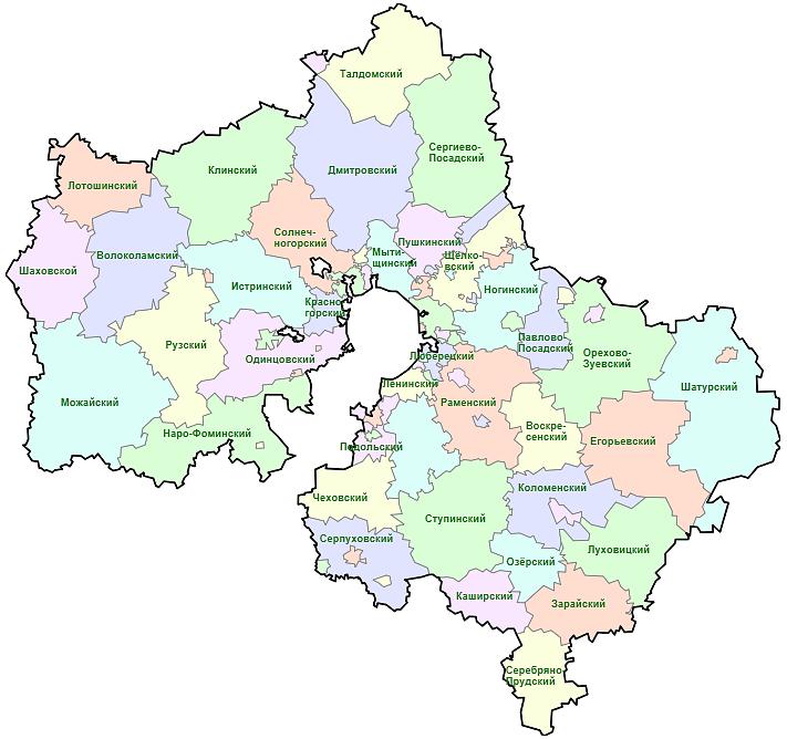 2-2. 행정부 2-2-1. 모스크바주행정구역모스크바주의행정구역은 2010년 7월 9일부터공공행정업무를수행하기위해지역법률을개정하여, 2011년 1월 1일에공고화하였다.