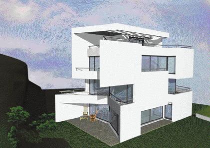 It is a townhouse that grows, with a geomet- 타포로서건물이자연경관을향해숨쉴수있도록해주고, 건물자체가단단한토 ric design but in an organic way, from the