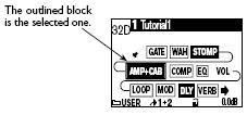 4. Amp+Cab 블록 (block) 이선택되어진 Home Page 가표시됩니다. 5. Amp 모델을선택합니다.