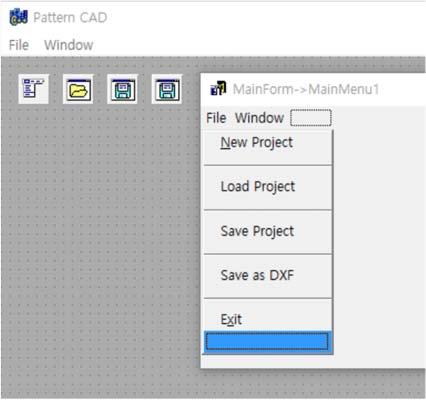 DXF Writer TMainForm 에메뉴추가 SaveDialog를복사 / 붙이기하여 SaveDXF dialog box 를생성 Filter, Title