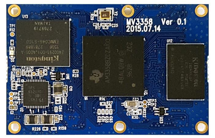 1. MV3358 CPU 모듈소개 본 MV3358 CPU 모듈은양산성을고려하여제작된되었다. CPU가가지고있는가능한모든핀 ( 기능 ) 을확장핀으로제공하고있어다양한프로그램테스트및하드웨어테스트를할수있다.