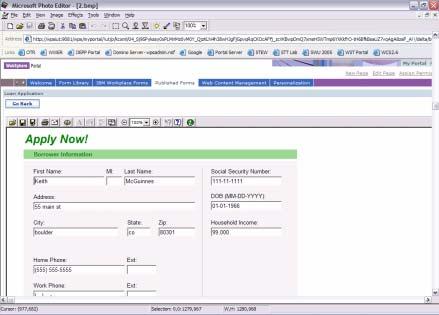 전자서식 (eforms) 을구현하기위한 IBM Workplace Forms 가 WebSphere Portal Portlet 을통해쉽게구현됩니다.