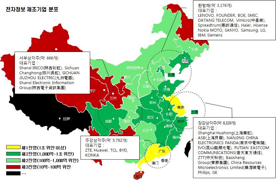 < 그림 1-14> 중국 IT 전자산업 TOP100 기업의주업무매출합계 출처 : 공업신식화부 (2012 년 5