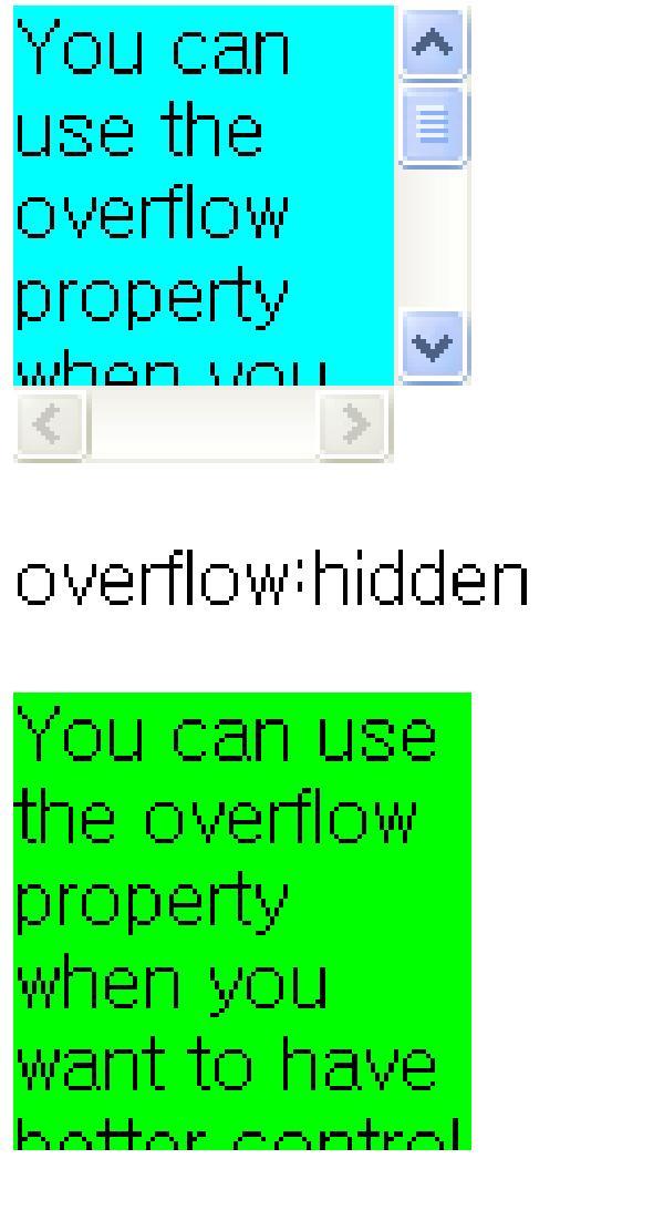 ) overflow Specifies what happens