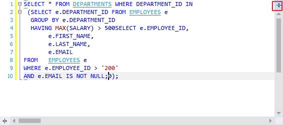 주메뉴파일 > 새로만들기 >SQL 편집기를실행합니다. 또는새로만들기도구모음에서 SQL 쿼리편집기를클릭하거나 Ctrl+N 를누릅니다.