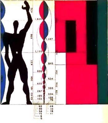 Le Corbusier, <Le Modulor> the Modulor, based on the Fibonacci series and the golden section.
