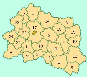 2 행정구성 44 아룔주는 3개의도시와 24개의군, 17개의읍과 223개의면으로이루어져있다. 주요도시는아룔 (Орёл), 리브니 (Ливи), 므첸스크 (Мценск) 이다. 각각의중요도시와군에는지방자치단체가형성이되어있다. 이행정구성은 200년 1월 1일완성되었다. 45 그림 11 아룔주의행성구성지도 왼쪽의지도는아룔주의행성구성지도를 자세히나타낸것이다.