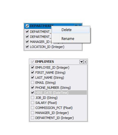 SQLGate for Oracle Developer User Guide 92 [ 쿼리작성기에서테이블삭제하기 ] 6. 실행결과를확인합니다. 쿼리작성기에서테이블열추가하기쿼리작성기에서테이블열추가하기를설명합니다. 1. 오라클데이터베이스에접속합니다. 2.