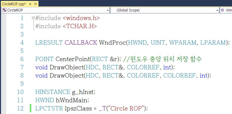 3) CircleROP 프로젝트 (1/2): ROP 모드이해 CircleROP 프로젝트생성 1)