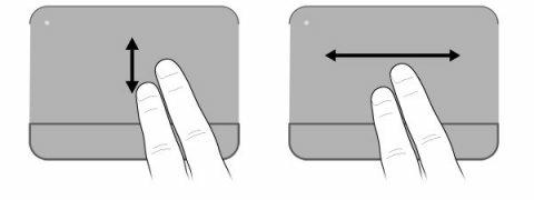 스크롤 스크롤기능은페이지나이미지상에서상하로움직일때유용합니다. 스크롤하려면터치패드에손가락두개를갖다대고위, 아래, 왼쪽또는오른쪽으로끌어옵니다.