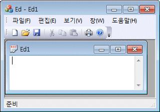1 CDocTemplate::windowTitle (IDR_MAINFRAME: "Ed") 응용프로그램의주실행창타이틀바에나타나는이름.