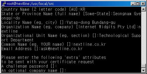 3 CSR 확인 [root@nextline src]# openssl req -noout -text -in nextline.co.kr.