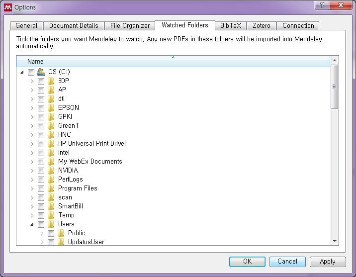 Manually 파일첨부가능 Drag & Drop: PDF 파일을 Mendeley 로드래그하여저장 Mendeley > Add Files ( 개별파일또는 Folder 단위로반입가능 ) 저장한파일은