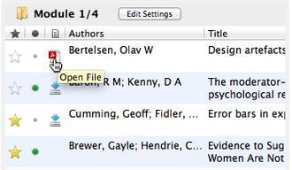 PDF files PDF 파일열기 : Mendeley Library 의논문정보를 더블클릭하거나,