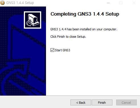 GNS3 설치완료