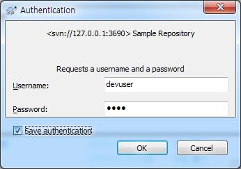 3. 주요기능 3.2 Checkout (3/4) Username 에 SVN 사용자 ID 를입력한다.