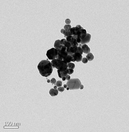 TEM images of the silver nanoparticles synthesized with different molar ratios in TOP : Ag-TOP1 (1 : 10), Ag-TOP2 (1 : 5), Ag-TOP3 (1 : 2.5), Ag-TOP4 (1 : 1).