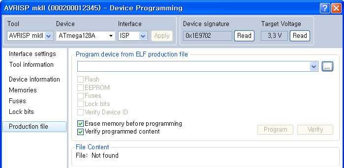 USBISP MK2 User Manual Page 12/15 Production file 를누르면타겟보드의 MCU