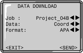 * 데이터다운로드 1. 초기화면에서 SHIFT키를누른후 PROG 키를누른다. 2. MENU화면이나타나면 DATA MANAGER 를선택한다. 3. DATA MANAGER화면이나타나면 DATA DOWNLODE를선택한다 4.