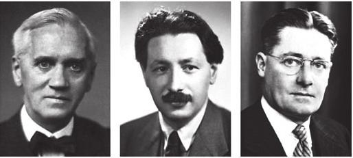 CAPTER 21 항균제및항균요법 그림 21.2 1945 년노벨상수상자들, 왼쪽부터 Alexander Flemming, Ernst Borix Chain, oward Florey 화학적지식이부족했기때문에큰관심을끌지는못했다.