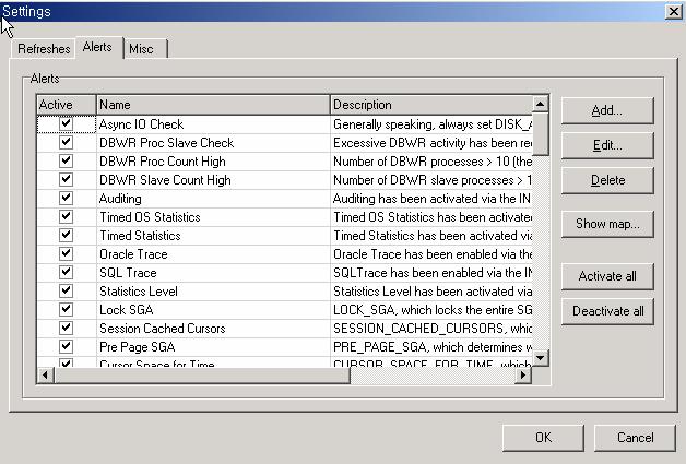 Page 16 4. Top Session Finder Database에서 System Resource를많이사용하는 Session정보를찾고자할때사용하며, 해당 Session의 System 정보들을 Pie Chart나 Data로보여준다. Stored Profile이라는부분은연관된 Parameter를 Grouping하여 Profile을생성한다. Option 1.