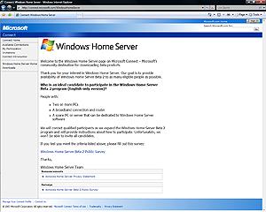 참고사이트 Windows Home Server Website