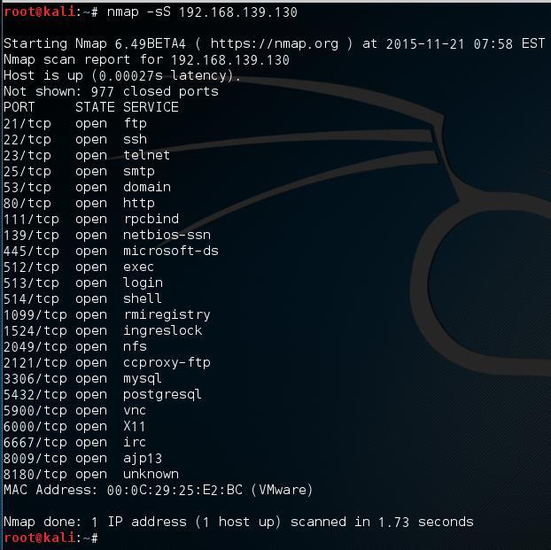 스텔스 (stealth) 스캔 TCP half Open 스캔 (= SYN스캔 ) (Stealth scan) - 완전한세션을성립하지않고, port활성화여부확인 (log가남지않음 ) - -ss