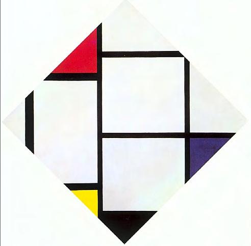 Gemeentemuseum, the Hague, Netherlands Lozenge Composition with Red,