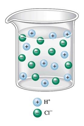 H 2 O HCl H + (aq) + Cl - (aq) H 2 O HNO 3 H + (aq) + NO 3- (aq) H 2 O H 2 SO 4 H + (aq) + HSO - 4 (aq) 강염기