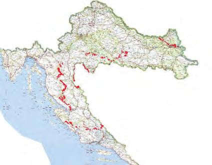 이런지역은 No! 크로아티아는 1991~95년동안의독립전쟁기간에매설된지뢰의제거작업이현재도계속되고있다.