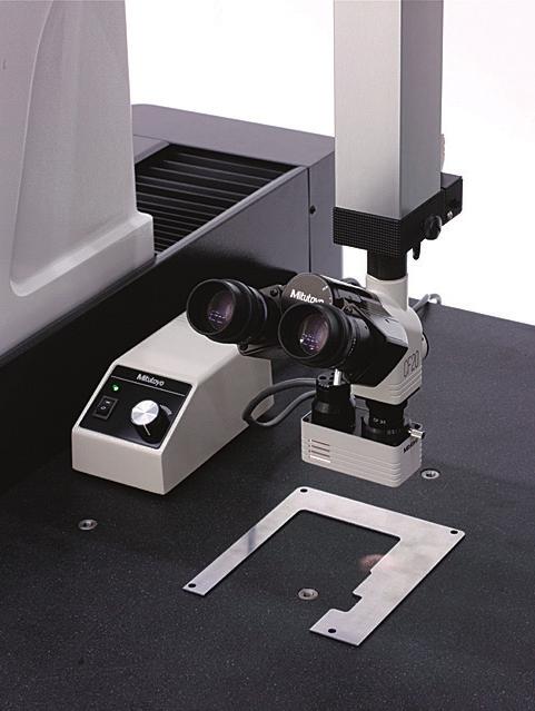 3 차원측정기용센터링현미경 CF20 3 차원측정기를대형현미경으로사용 CF20 는터치트리거프로브로측정이어려운작은구멍이나탄성체측정을가능케하는센터링현미경입니다. CF20 을탑재함으로써 3 차원측정기를대형현미경으로사용할수있습니다. 다양한평가가가능한옵션 관찰 측정할대상의크기나형상에따라각종배율의렌즈나형상을비교하기위한각종십자선이있습니다.