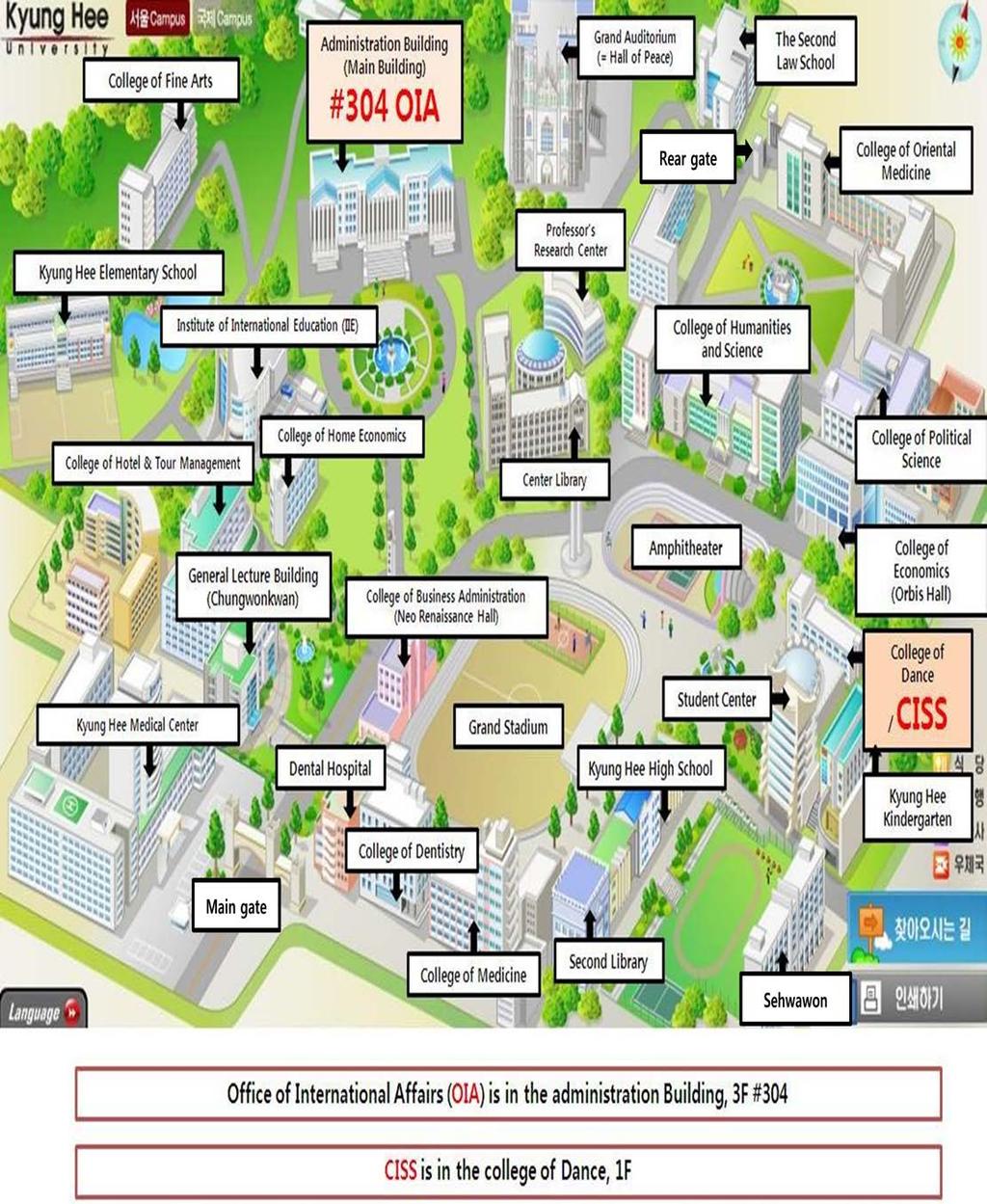 4. Campus Map including OIA and CISS You can see