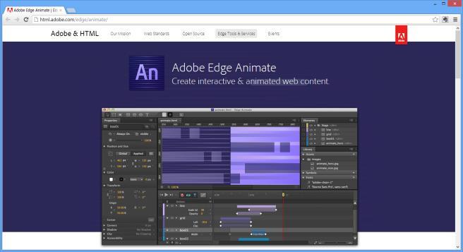 Edge Animate 를사용하여손쉽게웹애니메이션을개발.