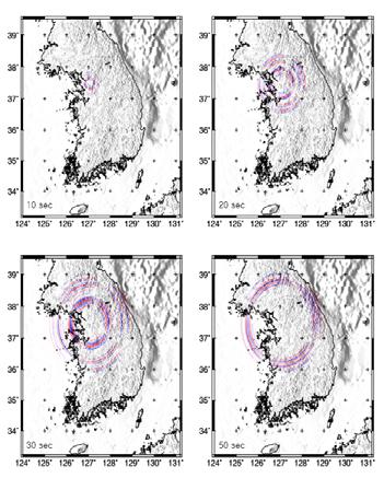 시나리오지진합성지진파형계산 남한산성부근의가상지진