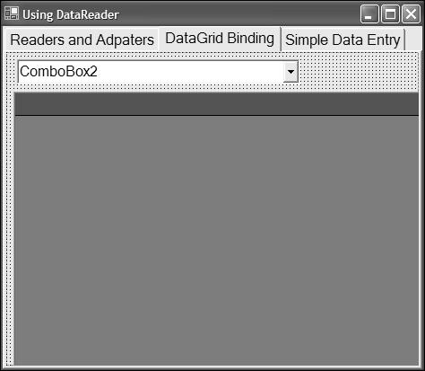 , DisplayMember Authors DataTable FullName ComboBox1. ComboBox1 SelectedIndexChanged ValueMember au_id. DataAccess, DataGrid DataSet.