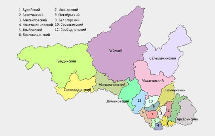 < 그림 -20> 아무르주민족구성 120 96 72 48 열 1 24 0 러시아인우크라이나인벨로루스인소수민족 4.2 행정구역구성 아무르주는 20 개행정구, 9 개의시로이루어져있다.